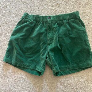 Green Velvet Chubbies Shorts